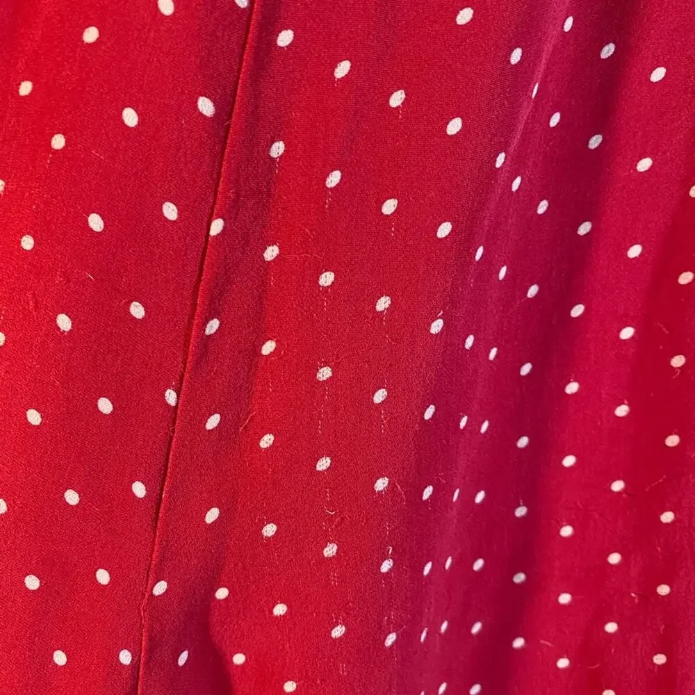 Lauren Ralph Lauren Red White Pock Dot Dress Pants Size Large - Picture 8 of 9